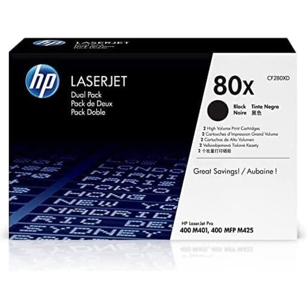 E-shop HP CF280XD č. 80X Čierna originálna