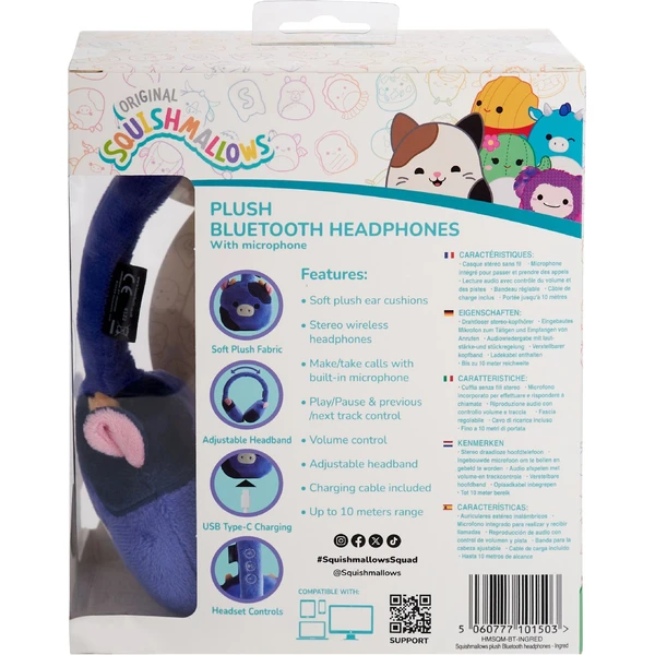 Lazerbuilt bezdrôtové slúchadlá Squishmallows - Ingred (plyšové) - Slúchadlá - Obrázok Y9BG000K01