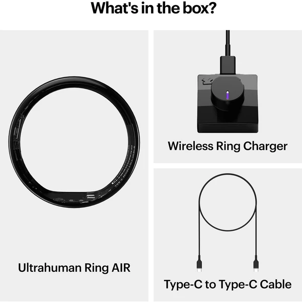 Ultrahuman Ring AIR šikovný prsteň veľ. 13 Aster Black - Chytré prstene - Obrázok Y9E6000P01