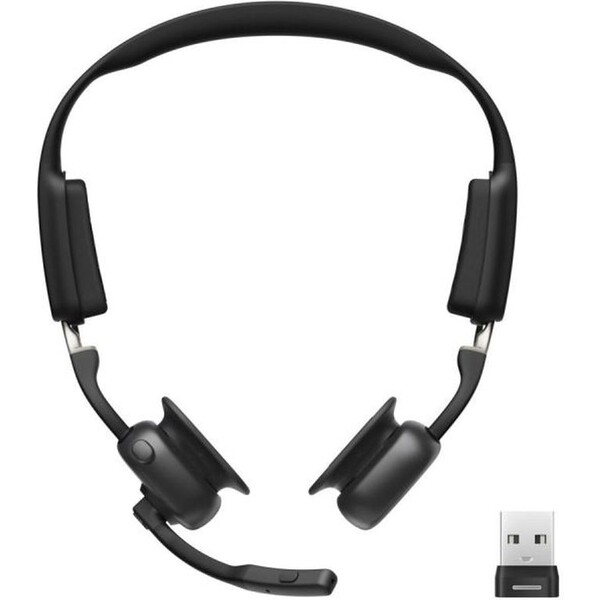 Shokz OpenMeet UC Bluetooth slúchadlá pred uši s adaptérom USB-A čierna