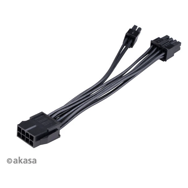 Akasa napájacia redukcia 8-pin na 8+4-pin, 15cm, čierny - Káble a redukcie - Obrázok YA4X600301