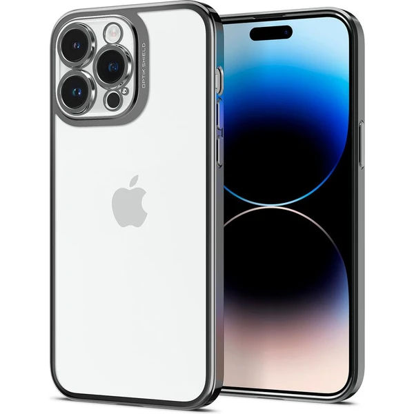 Spigen Optik Crystal kryt iPhone 14 Pro chróm/sivé - Puzdra - Hlavný obrázok