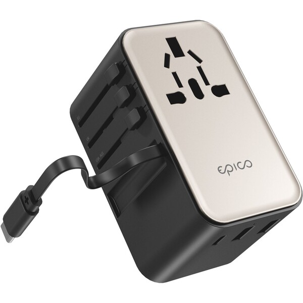Epico UltraBoost EU45 70W GaN univerzálny cestovný adaptér titánový