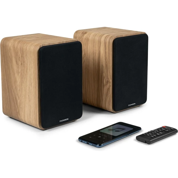 Thomson WS602DUO aktívny stereo HiFi reproduktory s BT hnedé - Reproduktory - Obrázok YBIE000O01