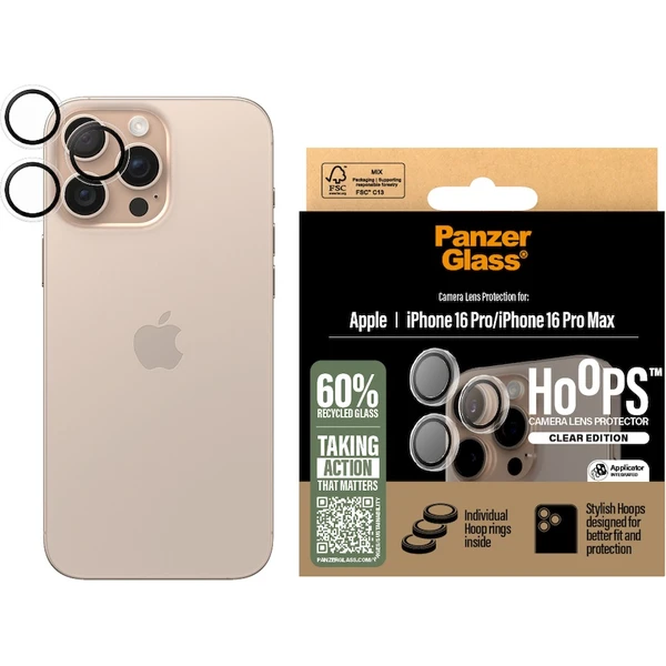 PanzerGlass® HoOps™ Apple iPhone 16 Pro/15 Pro/16 Pro Max/15 Pro Max číry - Ochranné fólie a sklo - Obrázok YD08000P01