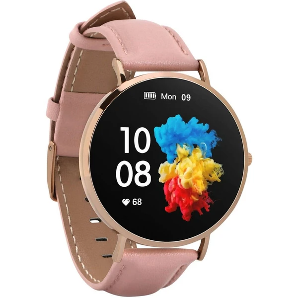 Garett Smartwatch Verona zlatá, ružový remienok - Inteligentné hodinky - Obrázok YDEM300401