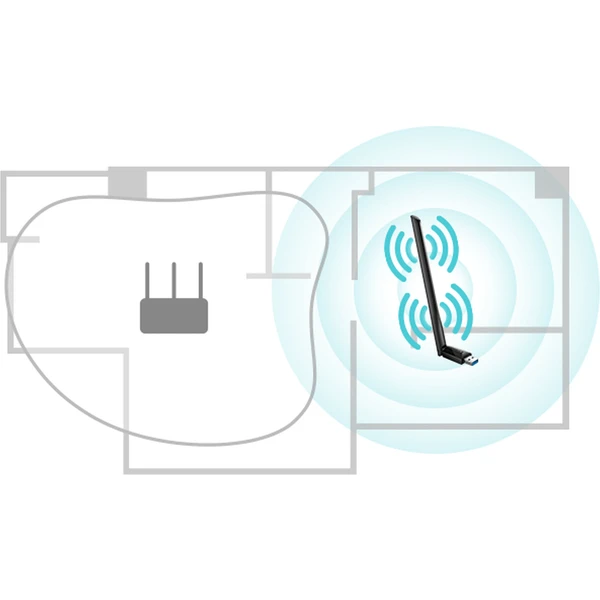 TP-Link Archer T3U Plus WiFi USB adaptér - Sieťové karty - Obrázok YENFF00101