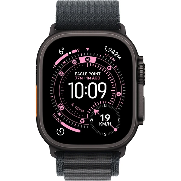 Apple Watch Ultra 3 (2025) 49mm Čierny titán s čiernym alpským ťahom M - Inteligentné hodinky - Obrázok YEQH000K01