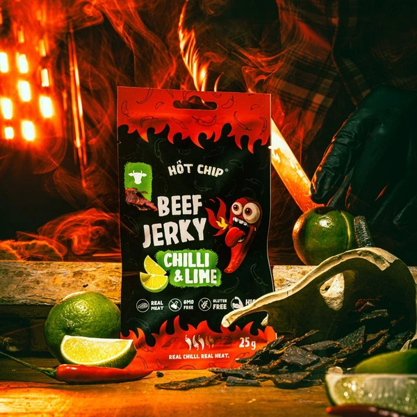 Jerky Hot-Chip - Chilli a Limetka 25 g - Potraviny - Obrázok YEUG000K01