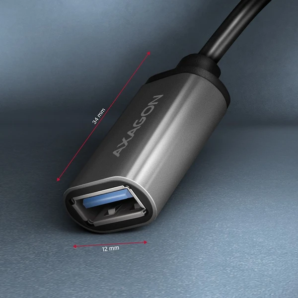 AXAGON USB-C/USB-A redukcia 0,2m sivá - Káble a redukcie - Obrázok YEX3000L01