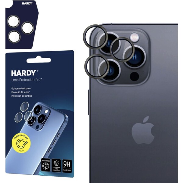 3mk Hardy Lens Protection Pre sklá na fotoaparát Apple iPhone 16 Pro /16 Pro Max titánovo šedá