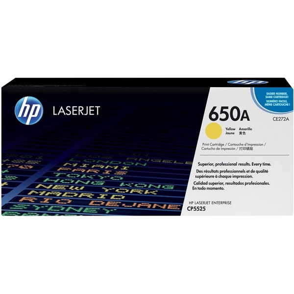 HP CE272A č. 650A Žltá originálna - Tonery - Hlavný obrázok