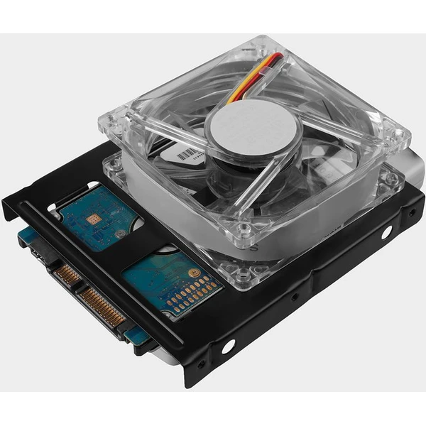 AXAGON RHD225 kovový rámček pre 2x 2.5' HDD/SSD do 3.5' pozícia montáž ventilátora - Rámiky na disky - Obrázok YF7HF00101