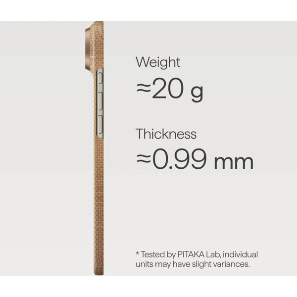Pitaka Ultra-Slim Case MagSafe kryt iPhone Air Golden Glint - Puzdra - Obrázok YF8K000K01