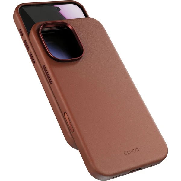 Epico Leather Pro Mag+ kryt pre iPhone 17 Qi2 & Magsafe kompatibilný hnedý - Puzdra - Hlavný obrázok