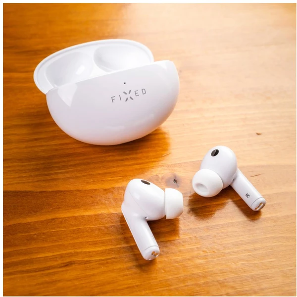 FIXED Pods Pro TWS bezdrôtové slúchadlá s ANC biela - Slúchadlá - Obrázok YFUP100501