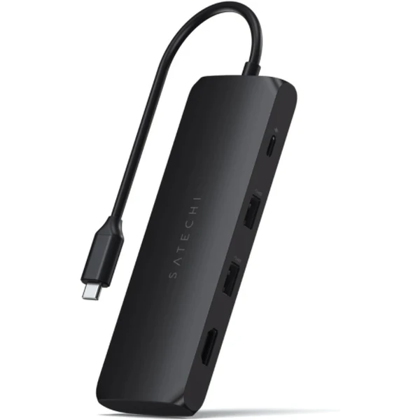 Satechi Aluminium USB-C Hybrid Multiport adaptér čierny - USB huby - Obrázok YG6NF00101