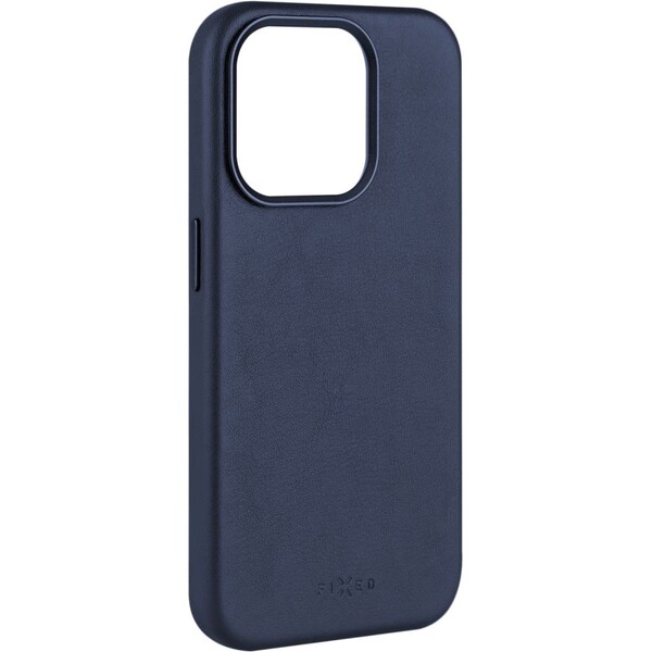 FIXED MagLeather kožený kryt s MagSafe Apple iPhone 15 Pre modrý
