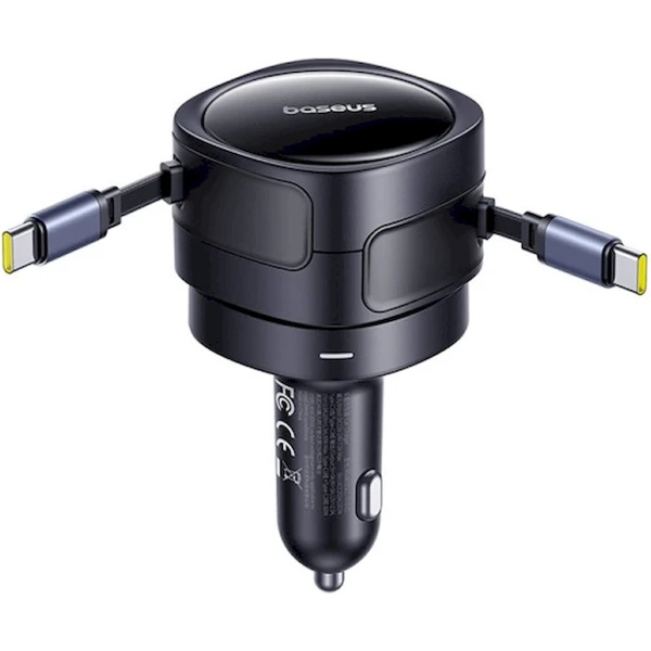 Baseus Enjoyment Max nabíjačka do auta s káblami USB-C+USB-C 60W čierna - Nabíjačky - Obrázok YI4K000K01