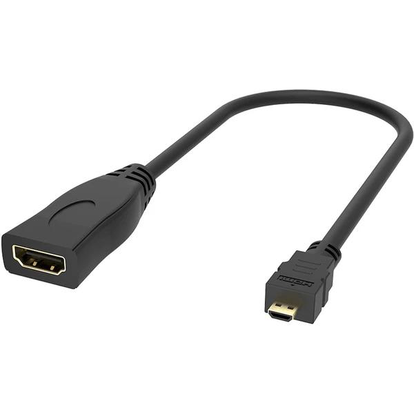 Akasa HDMI/MicroHDMI redukcia 0,25m čierna - Káble a redukcie - Hlavný obrázok