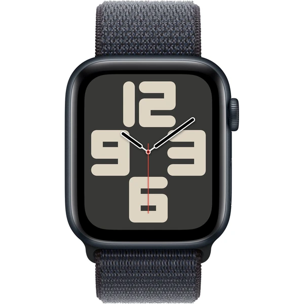 Apple Watch SE (2024) Cellular 44mm Temne atramentový hliník s atramentovo prevliekacím remienkom - Inteligentné hodinky - Obrázok YJQ7000K01