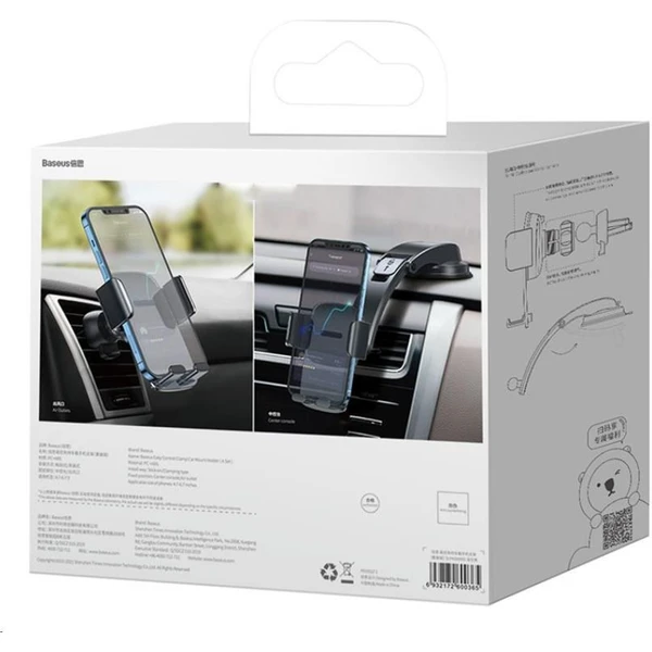 Baseus car holder Easy Control držiak do auta čierny - Držiaky - Obrázok YJS4700301