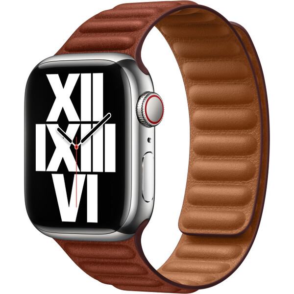 Apple Watch 41/40/38mm tehlovo hnedý kožený ťah - S/M