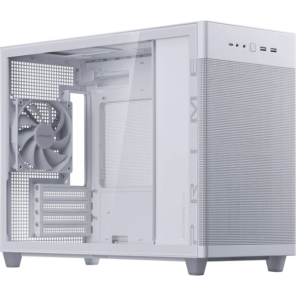 ASUS Prime AP201, TG, biela - Počítačové skrine - Obrázok YK84000601