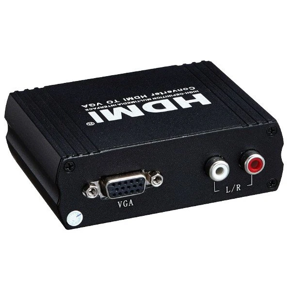 PremiumCord HDMI -> VGA + Cinch elektronická redukcia čierna - Káble a redukcie - Hlavný obrázok