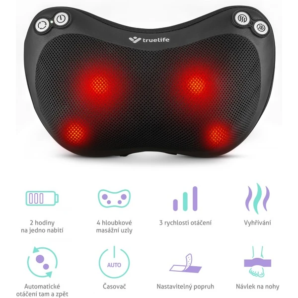 TrueLife RelaxBack B3 Charge masážny vankúš - Masážny prístroj - Obrázok YL42000N01