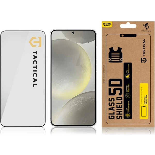 Tactical Glass Shield 5D sklo pre Samsung Galaxy S24/S25 čierne - Ochranné fólie a sklo - Obrázok YL92000N01