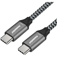 PremiumCord USB-C/USB-C napájací kábel 100W 1,5m čierny/šedý - Káble a redukcie