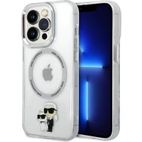 Karl Lagerfeld IML Karl a Choupette NFT MagSafe Kryt iPhone 15 Pre Max číry - Puzdra