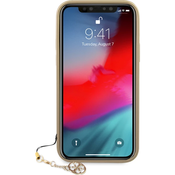 Guess 4G Charms kryt iPhone 12/12 Pro 6.1" hnedý - Puzdra - Obrázok YMRN500301