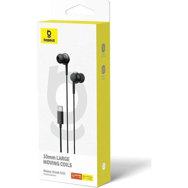 Baseus Encok CZ20 USB-C slúchadlá s mikrofónom čierna - Slúchadlá - Obrázok YMUL000K01