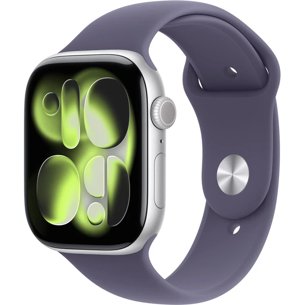 Apple Watch Series 11 (42mm) Strieborný hliník s hmlovo fialovým športovým remienkom S/M - Inteligentné hodinky - Hlavný obrázok