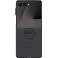 Samsung Ring Silicone Case ochranný kryt Galaxy Z Flip7 čierny - Puzdra
