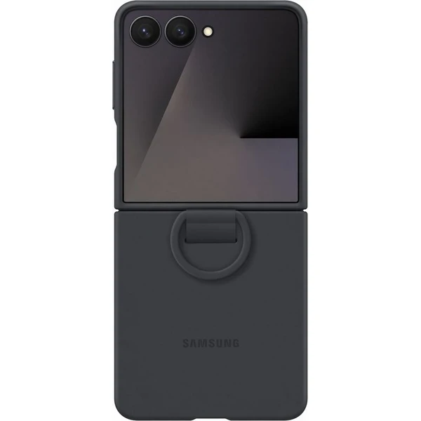 Samsung Ring Silicone Case ochranný kryt Galaxy Z Flip7 čierny - Puzdra - Hlavný obrázok