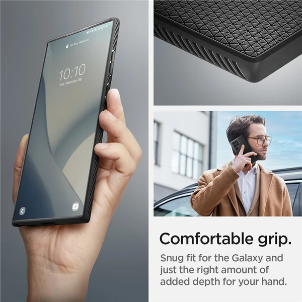 Spigen Liquid Air kryt Samsung Galaxy S22 Ultra čierny - Puzdra - Obrázok YPGY600301