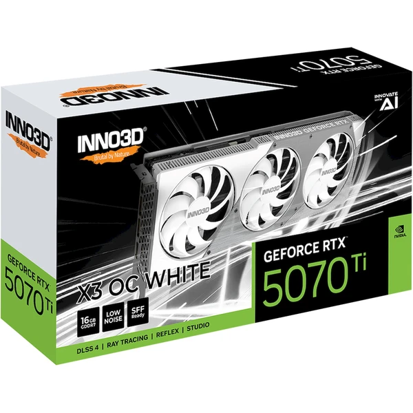 INNO3D NVIDIA GeForce RTX 5070 Ti X3 OC WHITE - Grafické karty - Obrázok YPWH000K01
