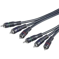PremiumCord HQ 3x Cinch/3x Cinch kábel 10m čierny - Káble a redukcie