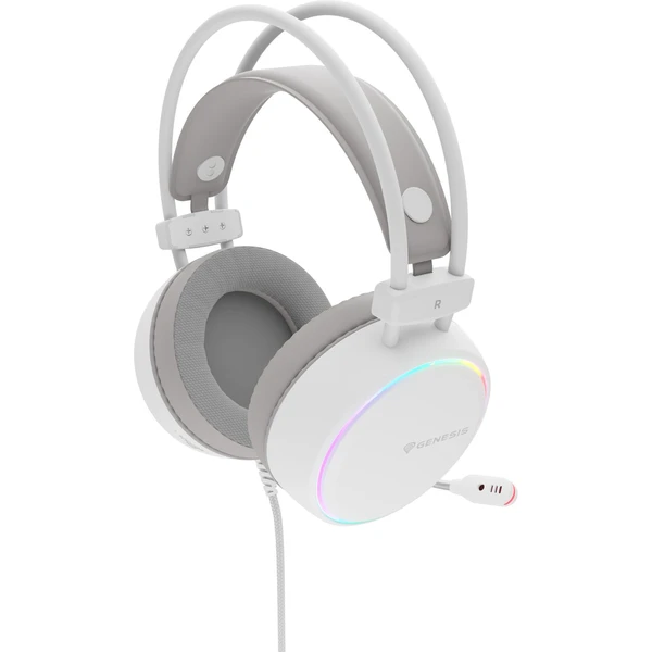 Genesis Neon 613 G2 RGB headset s mikrofónom biela - Slúchadlá - Obrázok YRBE000K01