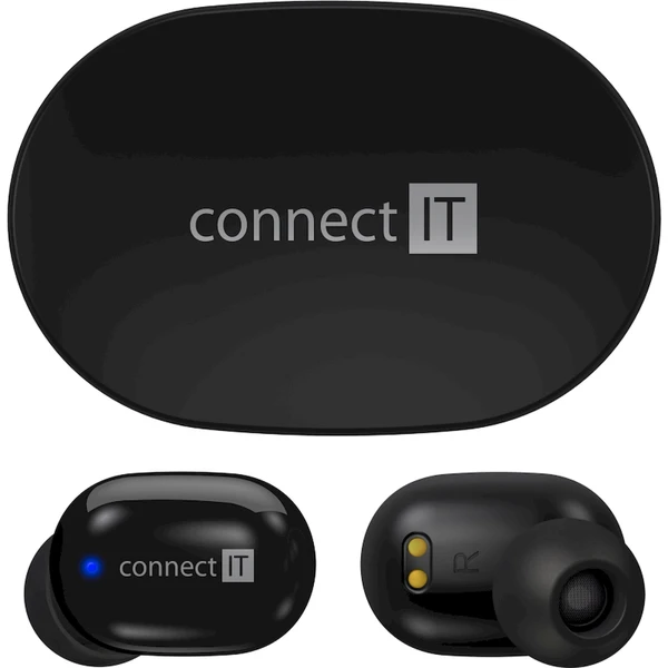 CONNECT IT True Wireless SensorTouch slúchadlá do uší s mikrofónom čierna - Slúchadlá - Obrázok YSRK000K01