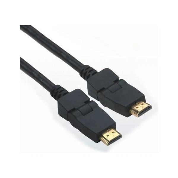 PremiumCord HDMI/HDMI kábel s otočnými konektormi 1m čierny - Káble a redukcie - Obrázok YTSU000501