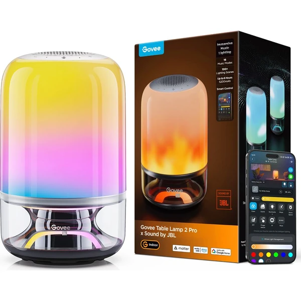 Govee Table Lamp 2 RGBW Akumulátorová lampa s reproduktorom - zvuk od JBL - Chytré lampičky - Hlavný obrázok