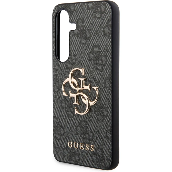 Guess PU 4G Metal Logo Zadný kryt Samsung Galaxy S24 sivý - Puzdra - Obrázok YUH1000O01