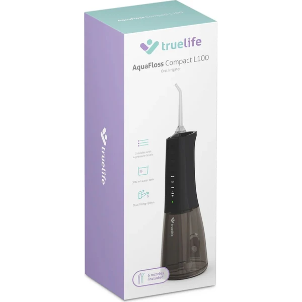 TrueLife AquaFloss Compact L100 ústna sprcha čierna - Ústne sprchy - Obrázok YUUL000K01