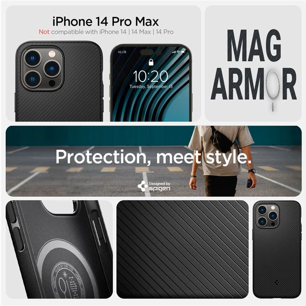Spigen Mag Armor kryt iPhone 14 Pre Max čierny - Puzdra - Obrázok YV1H300401