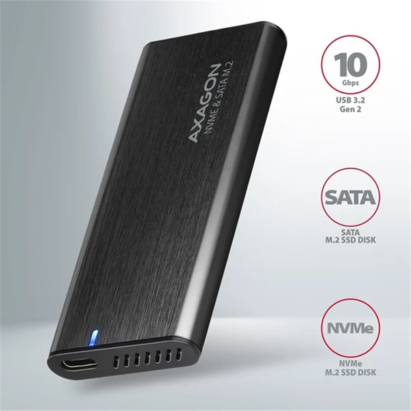 AXAGON EEM2-SB2 externý SSD disk čierny - Externé boxy - Obrázok YVS6000701