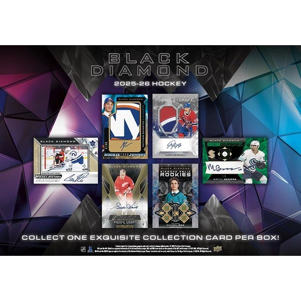 Hokejové karty 2025-26 Upper Deck Black Diamond Hockey Hobby Box - Hokejové karty - Obrázok YXQL000K01